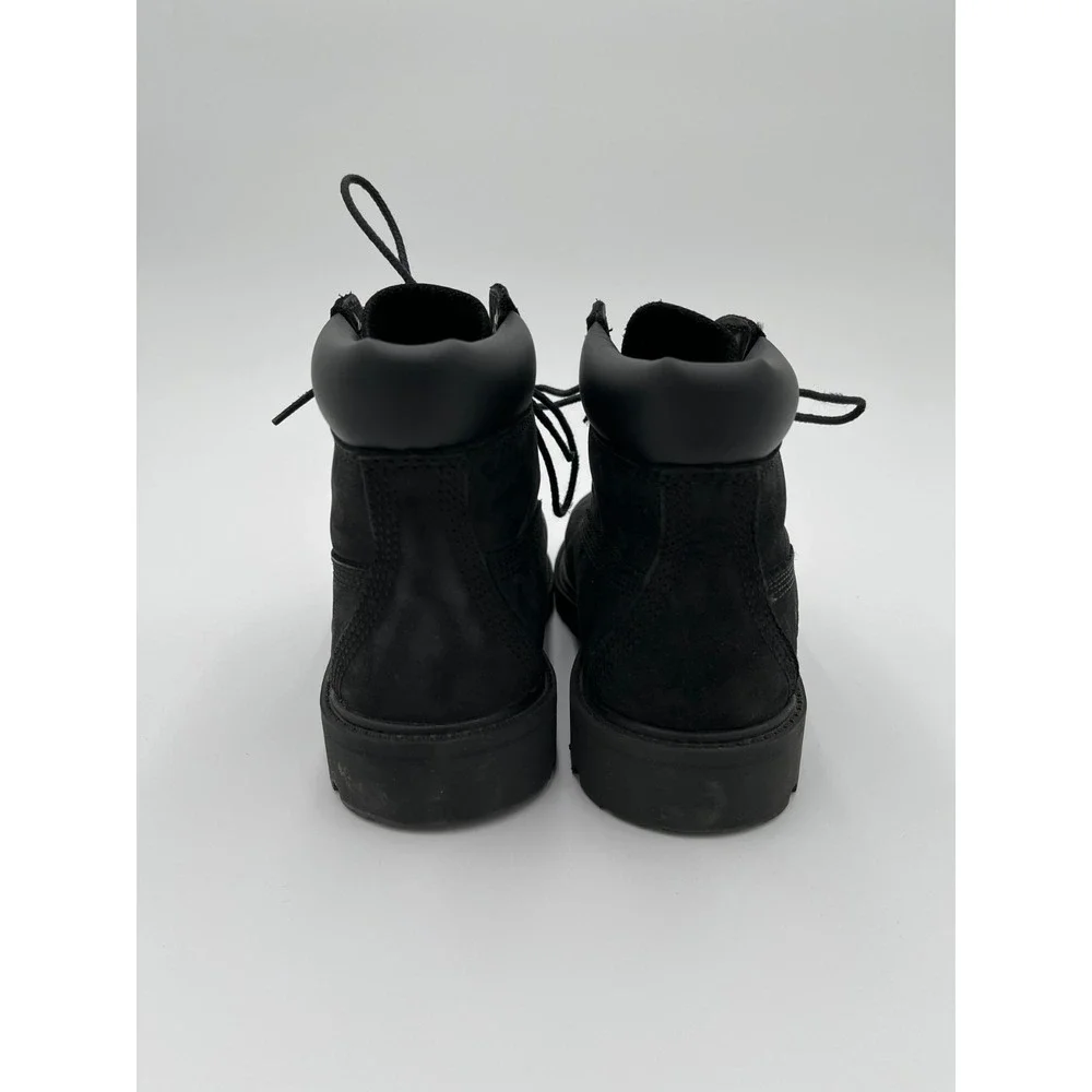 Timberland 6-inch Premium 12707 Boys US 1 Boots Black Leather Waterproof‎ Ankle
